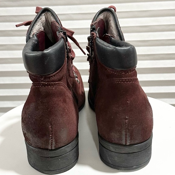 🌸MIZ MOOZ🌸 Steffy Leather Lace-Up Boots Burgundy Size: 41 - Picture 6 of 10